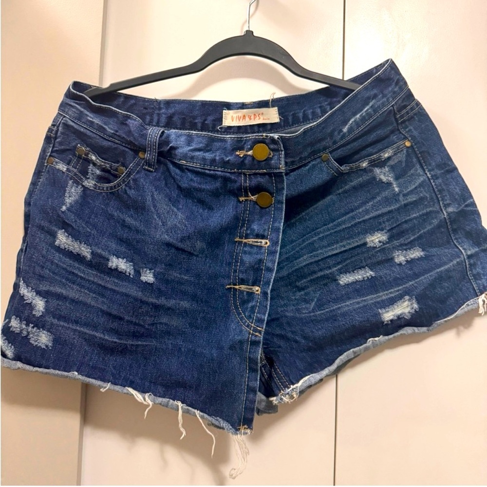 denim skort